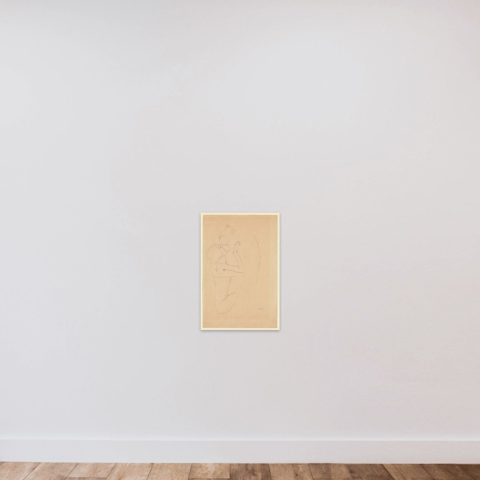 The Kiss unframed — shown to scale