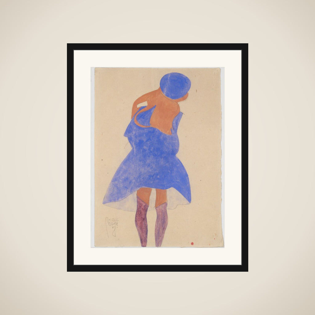 Standing Girl, Back View framed