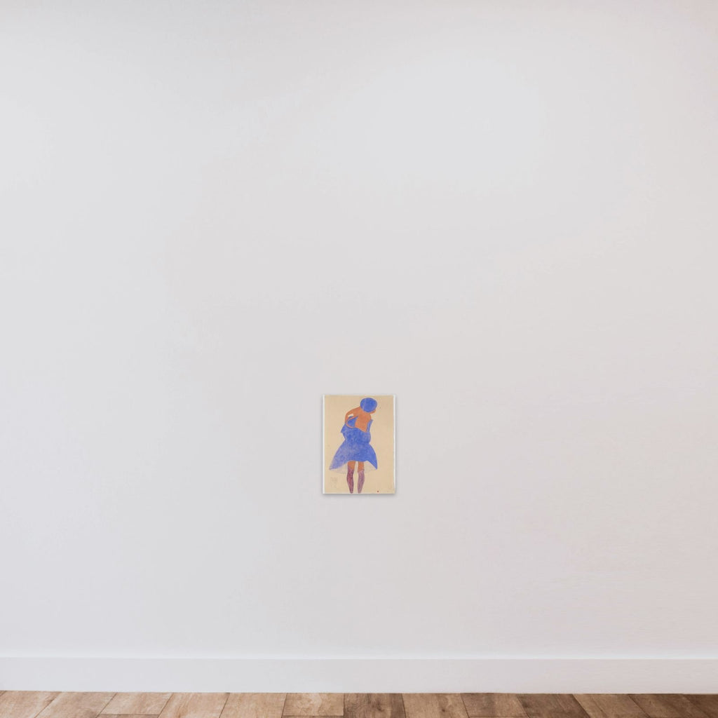 Standing Girl, Back View unframed — shown to scale