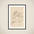 Reclining Woman with Raised Skirt framed