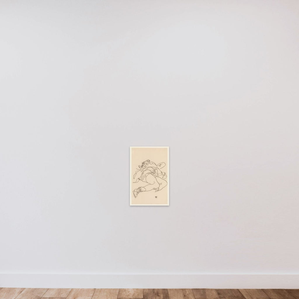 Reclining Woman with Raised Skirt unframed — shown to scale