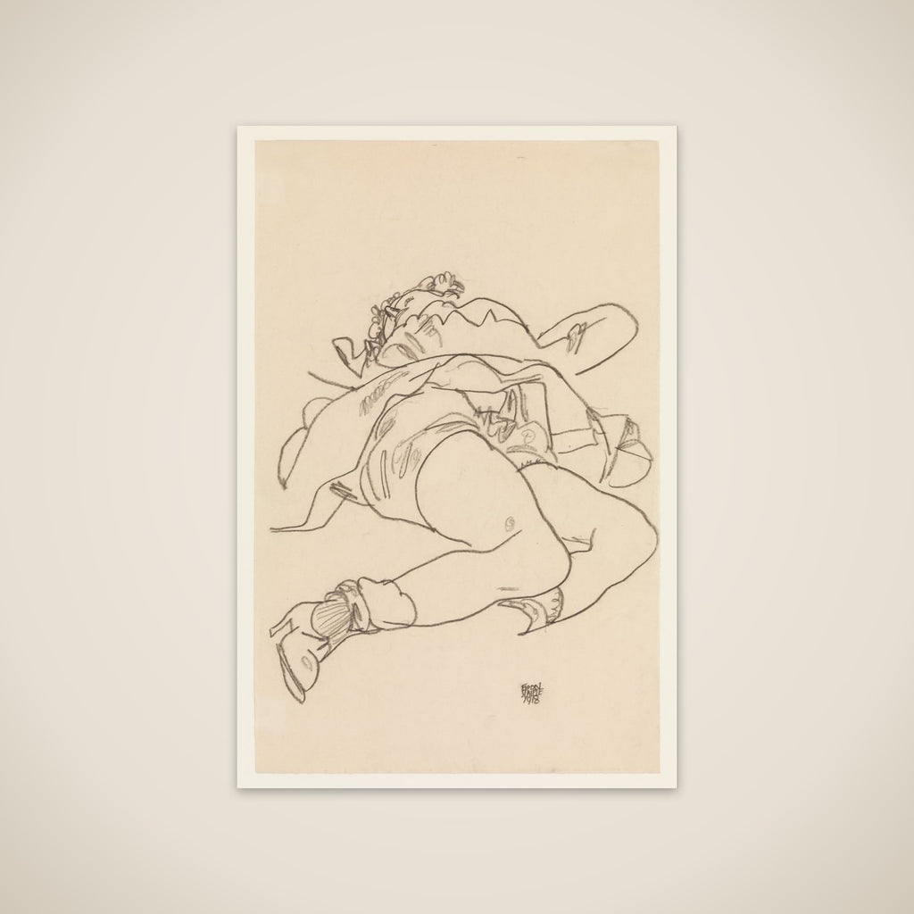 Reclining Woman with Raised Skirt unframed print