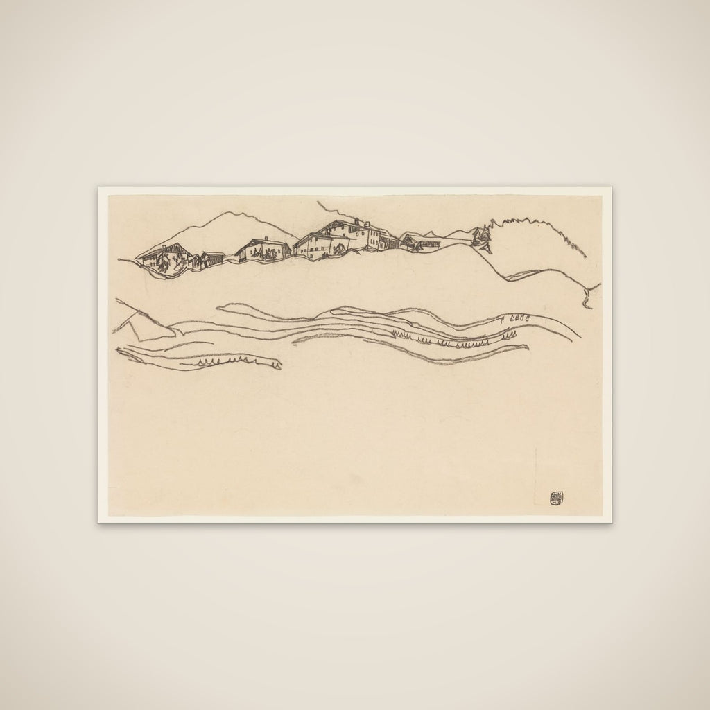 Landscape with Houses unframed print
