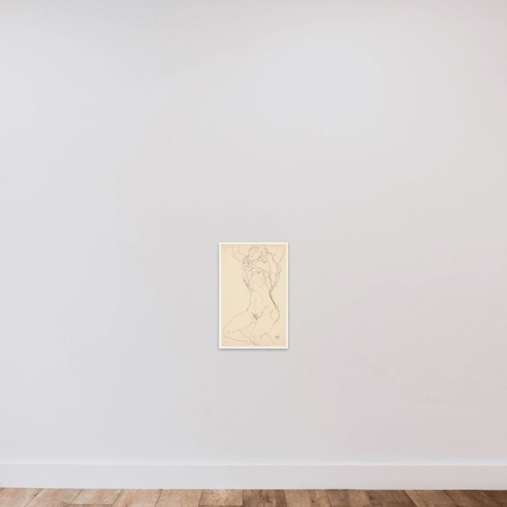 Seminude with Arms Raised unframed — shown to scale