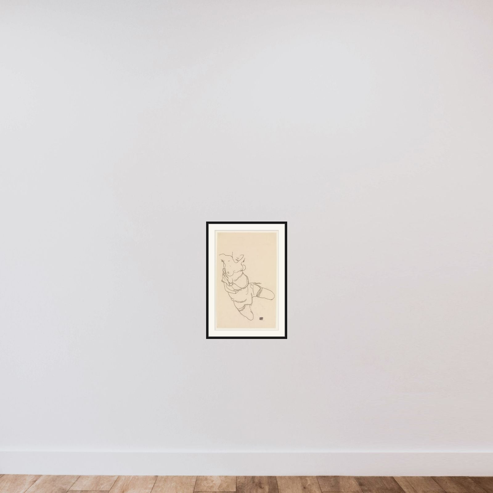Semi-Dressed Model framed — shown to scale