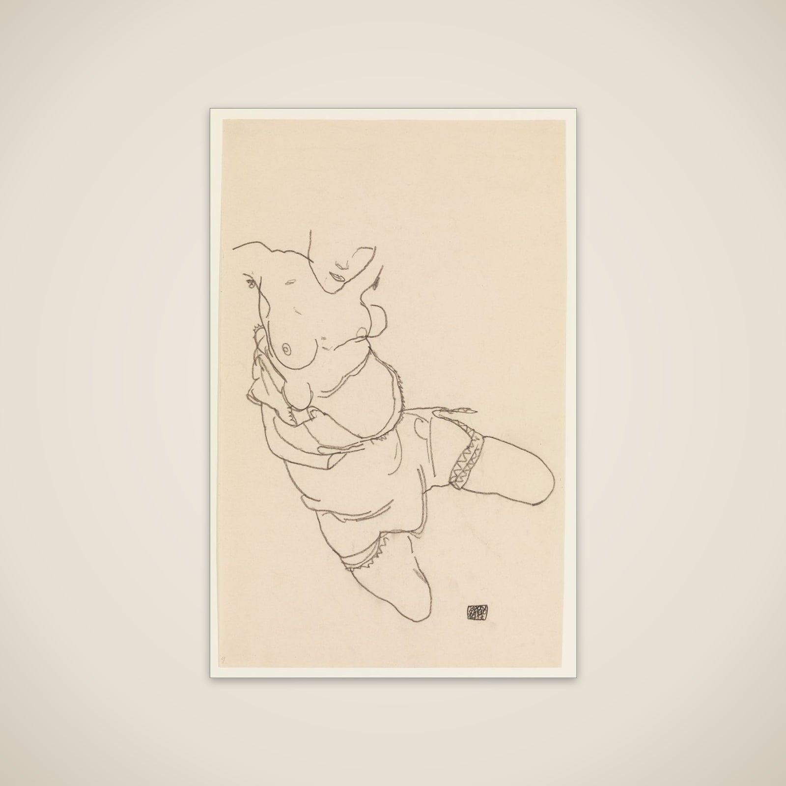 Semi-Dressed Model unframed print