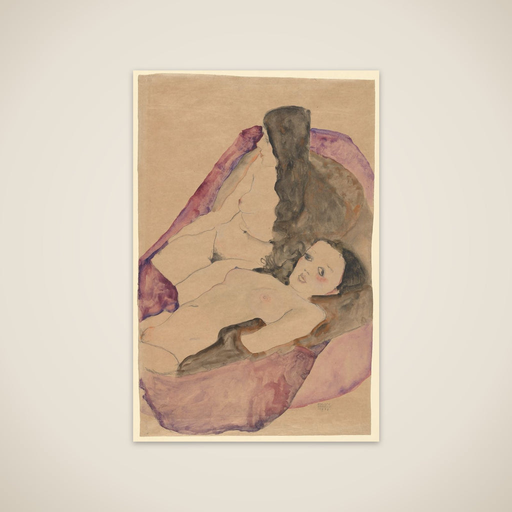 Two Reclining Nudes unframed print