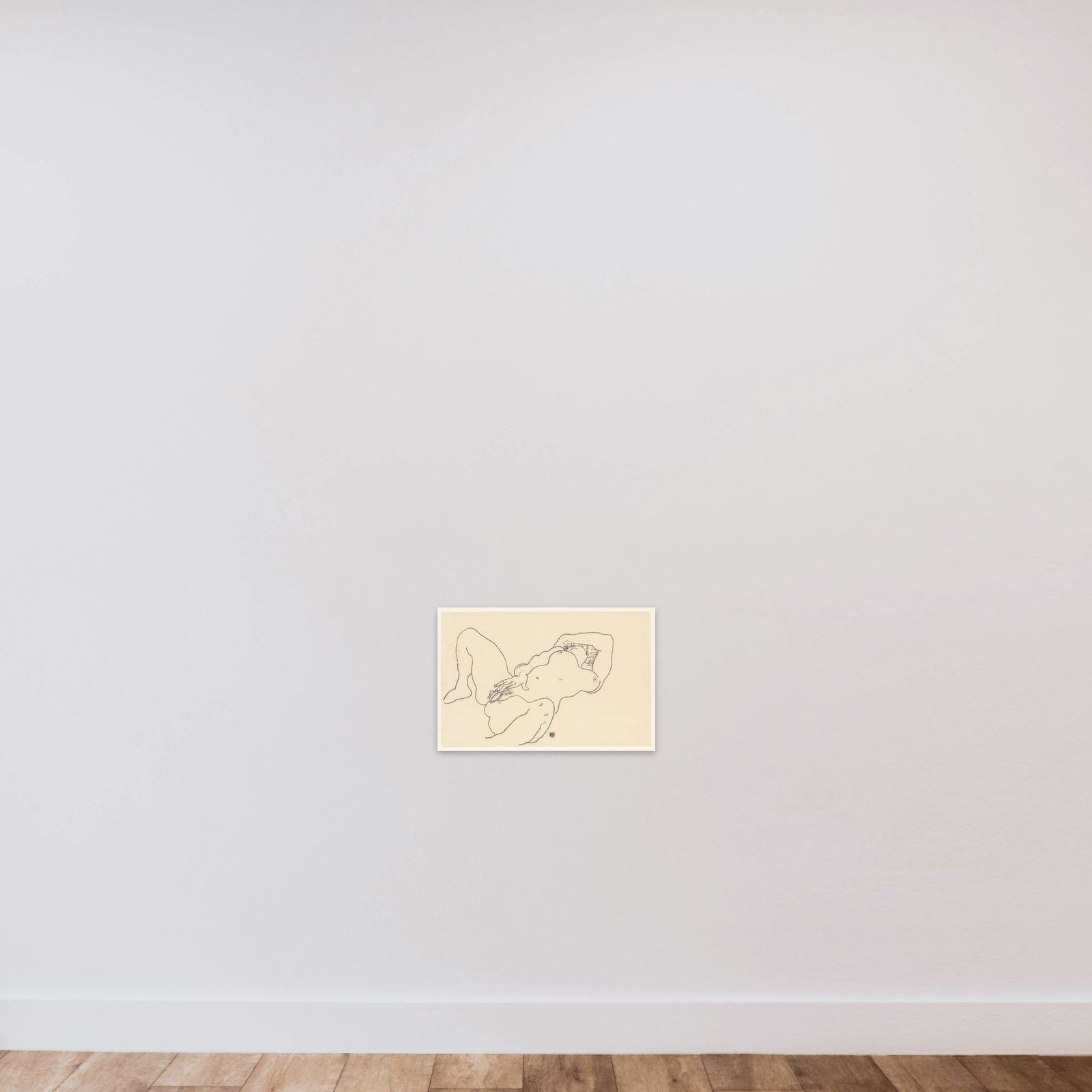 Reclining Nude unframed — shown to scale