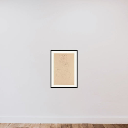 Couple Embracing framed — shown to scale