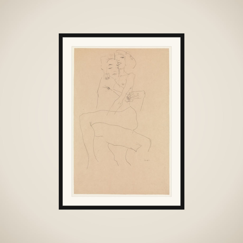 Couple Embracing framed