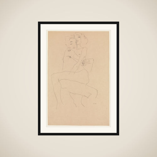 Couple Embracing framed