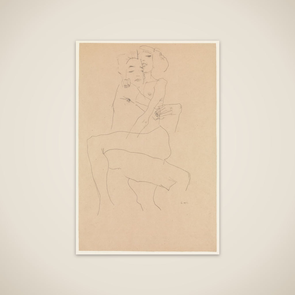 Couple Embracing unframed print