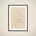 Seated Woman in Chemise framed
