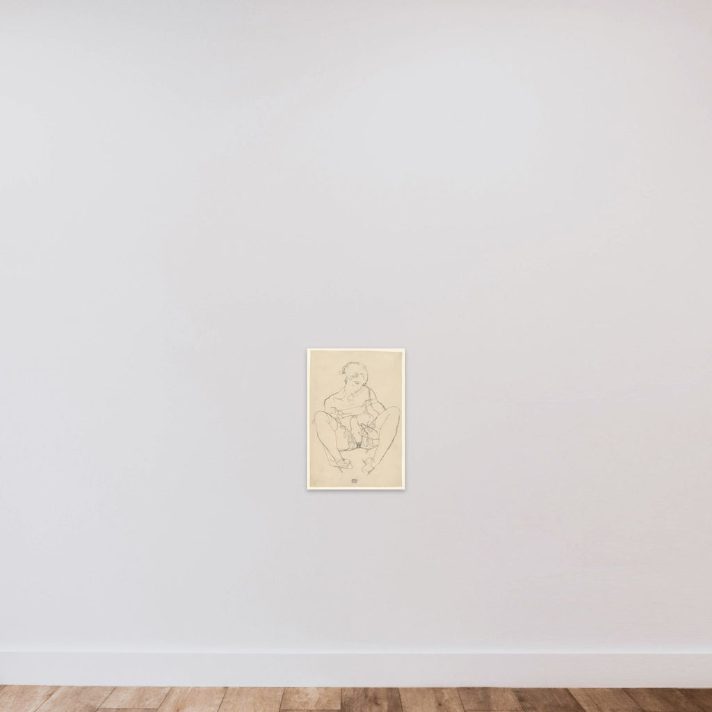 Seated Woman in Chemise unframed — shown to scale