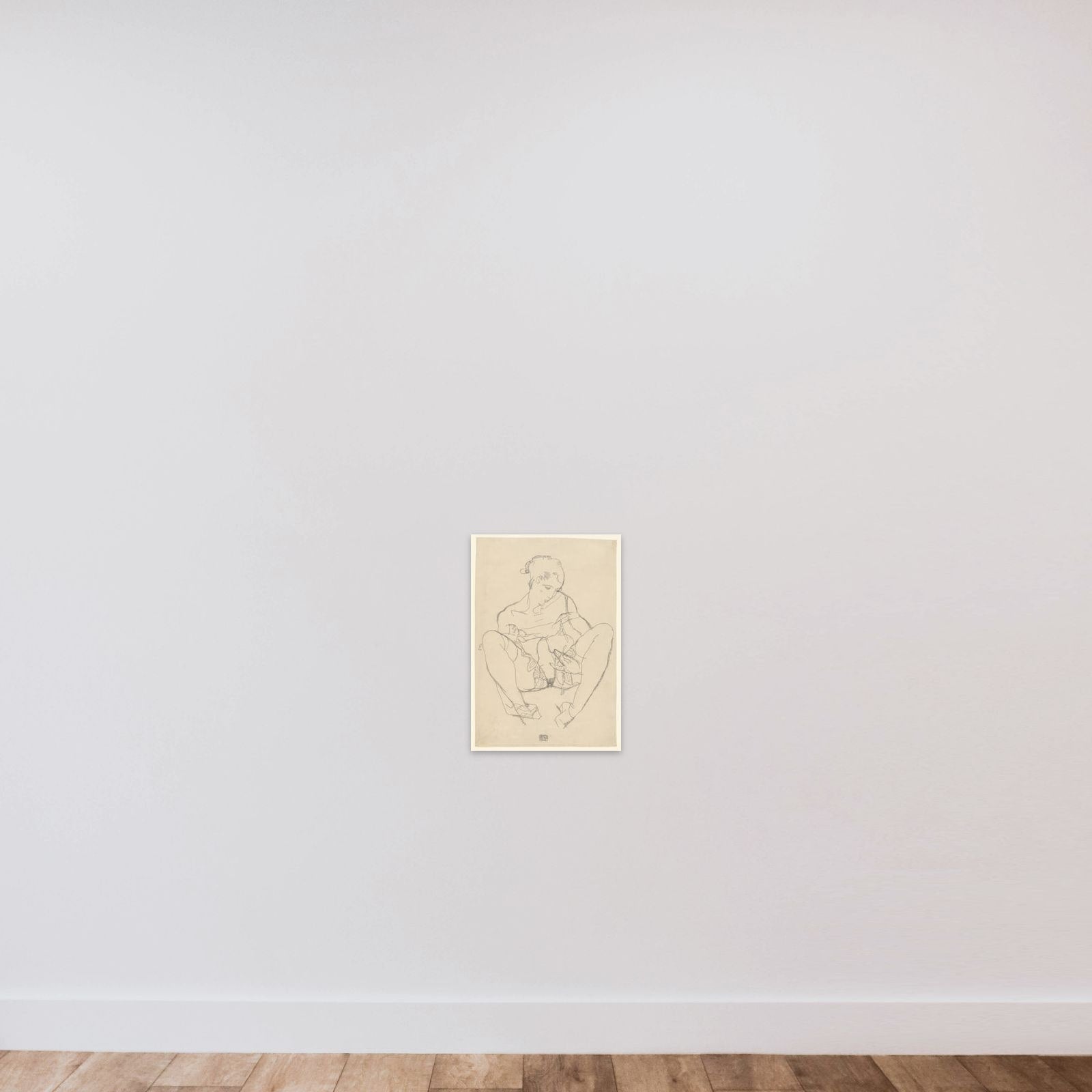 Seated Woman in Chemise unframed — shown to scale