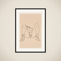 Reclining Nude with Boots framed