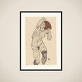 Nude in Black Stockings framed