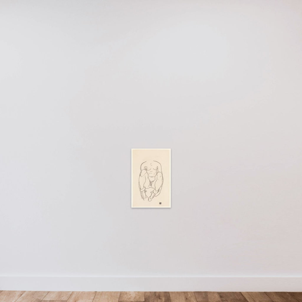 Torso of a Seated Woman with Boots unframed — shown to scale