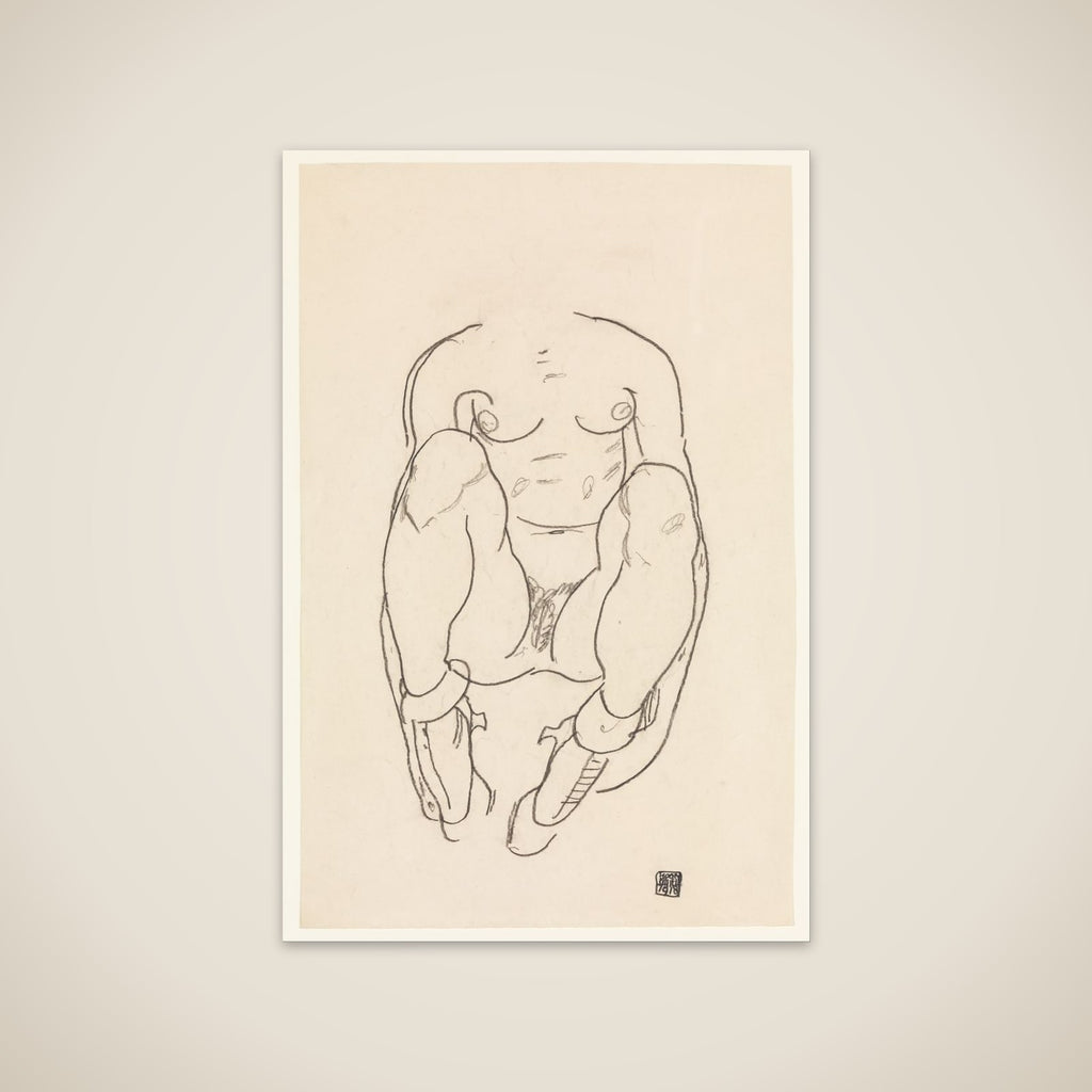 Torso of a Seated Woman with Boots unframed print