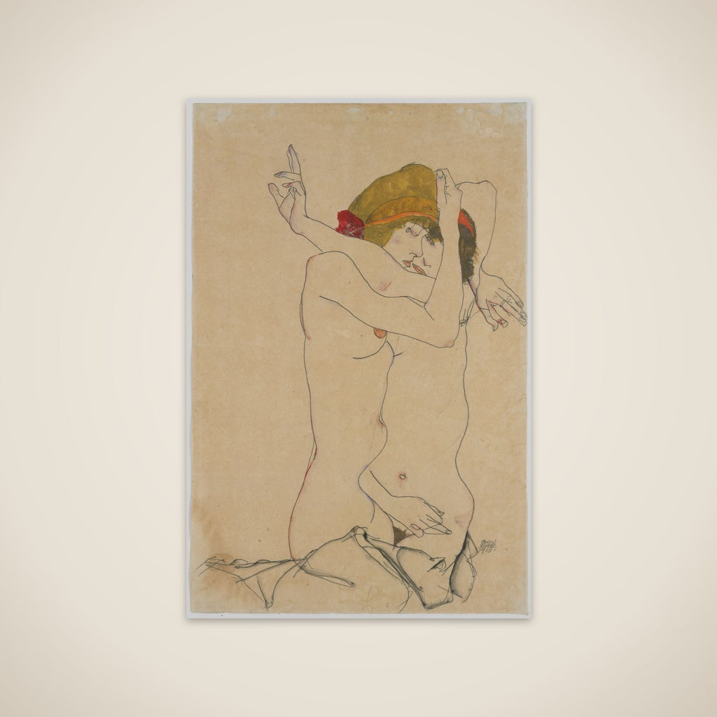 Two Women Embracing unframed print