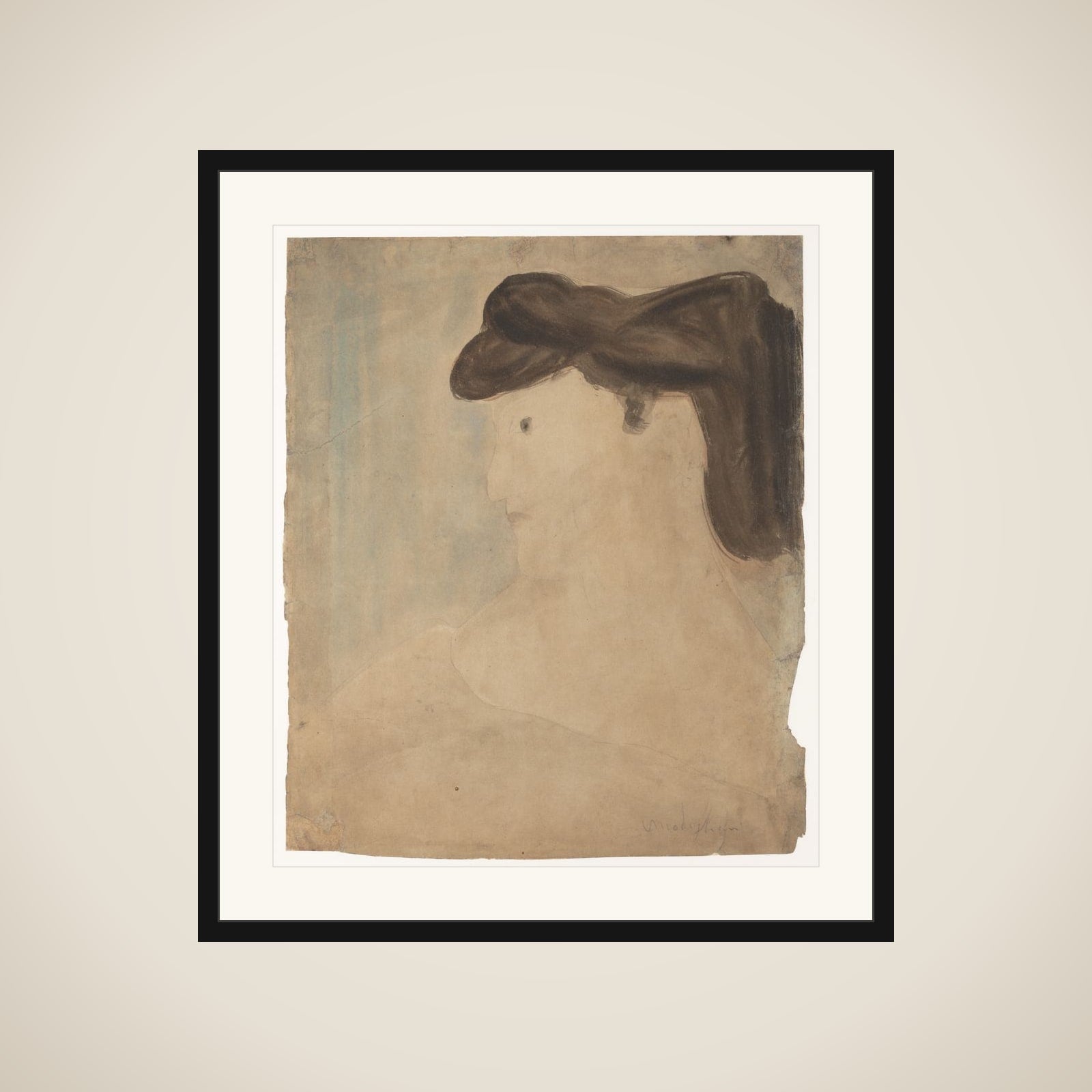 Woman in Profile framed