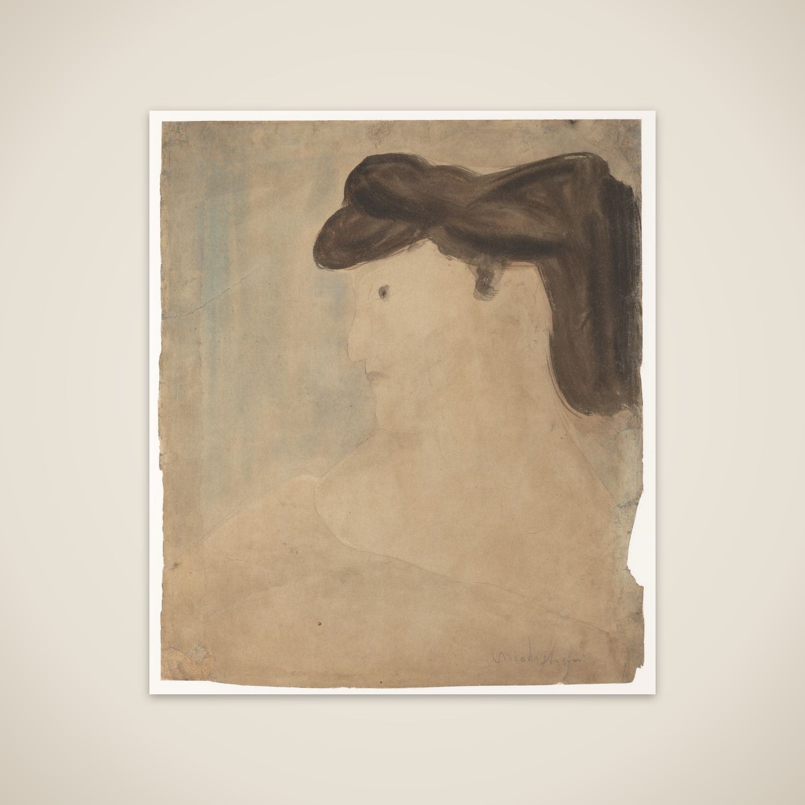 Woman in Profile unframed print