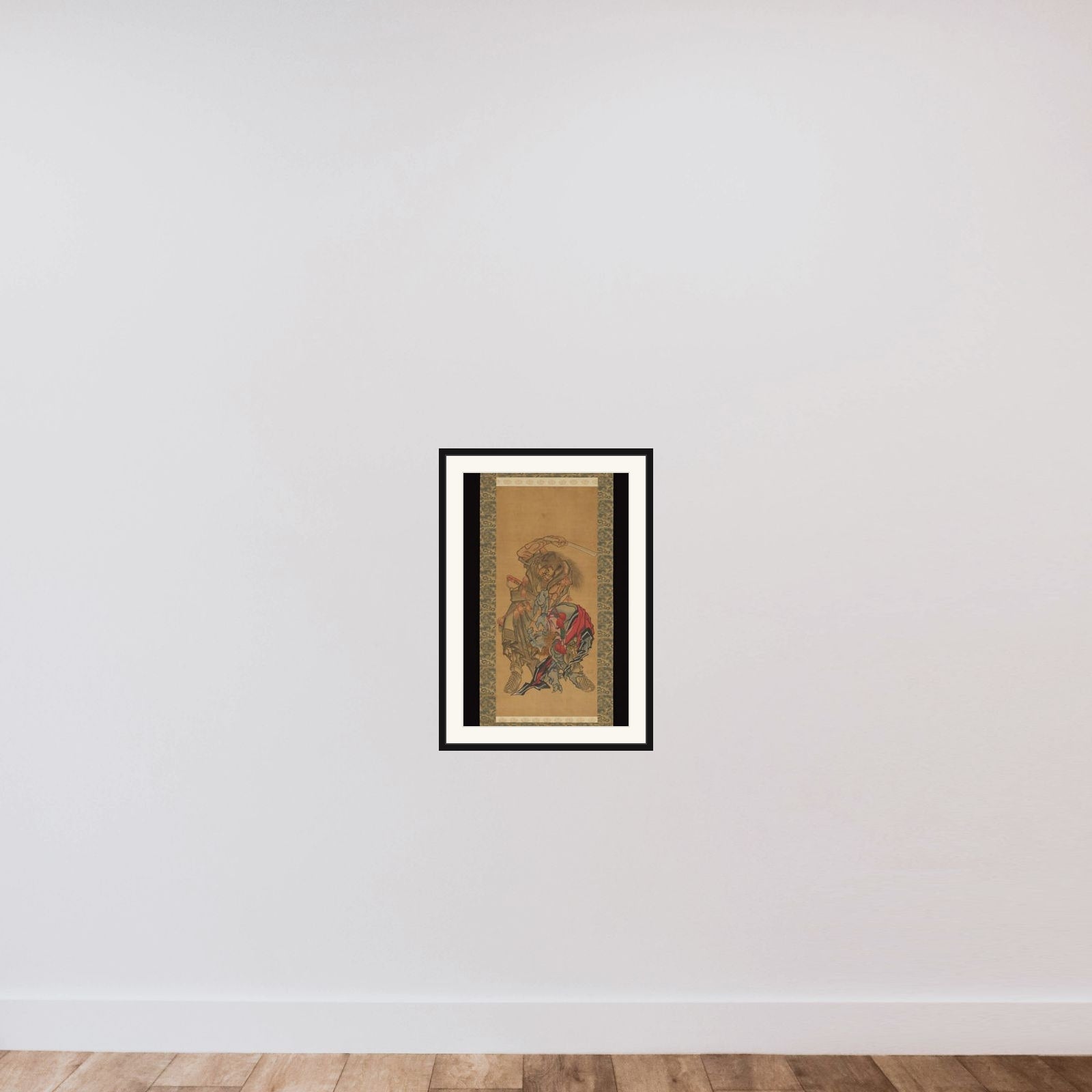 Shōki, the Demon Queller framed — shown to scale