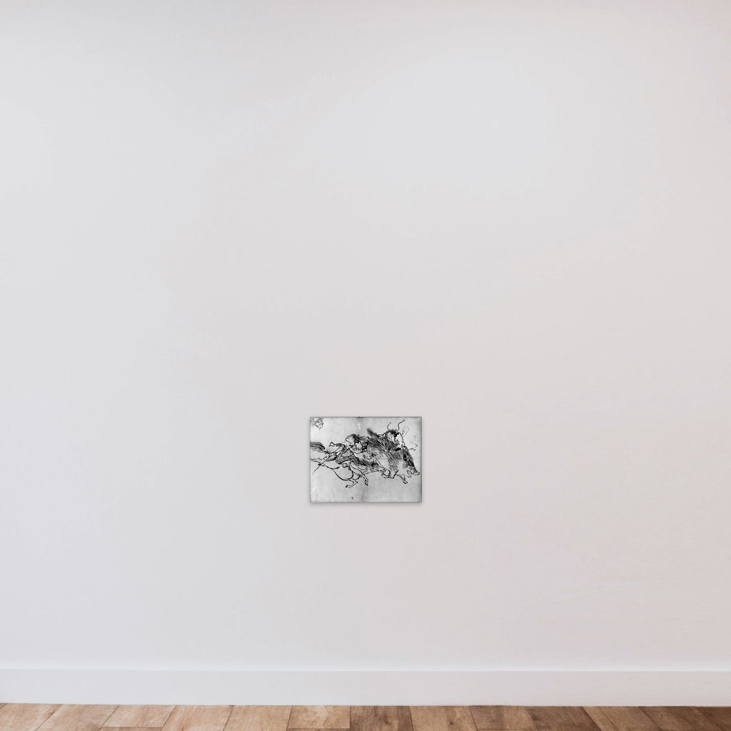 Two Figures unframed — shown to scale