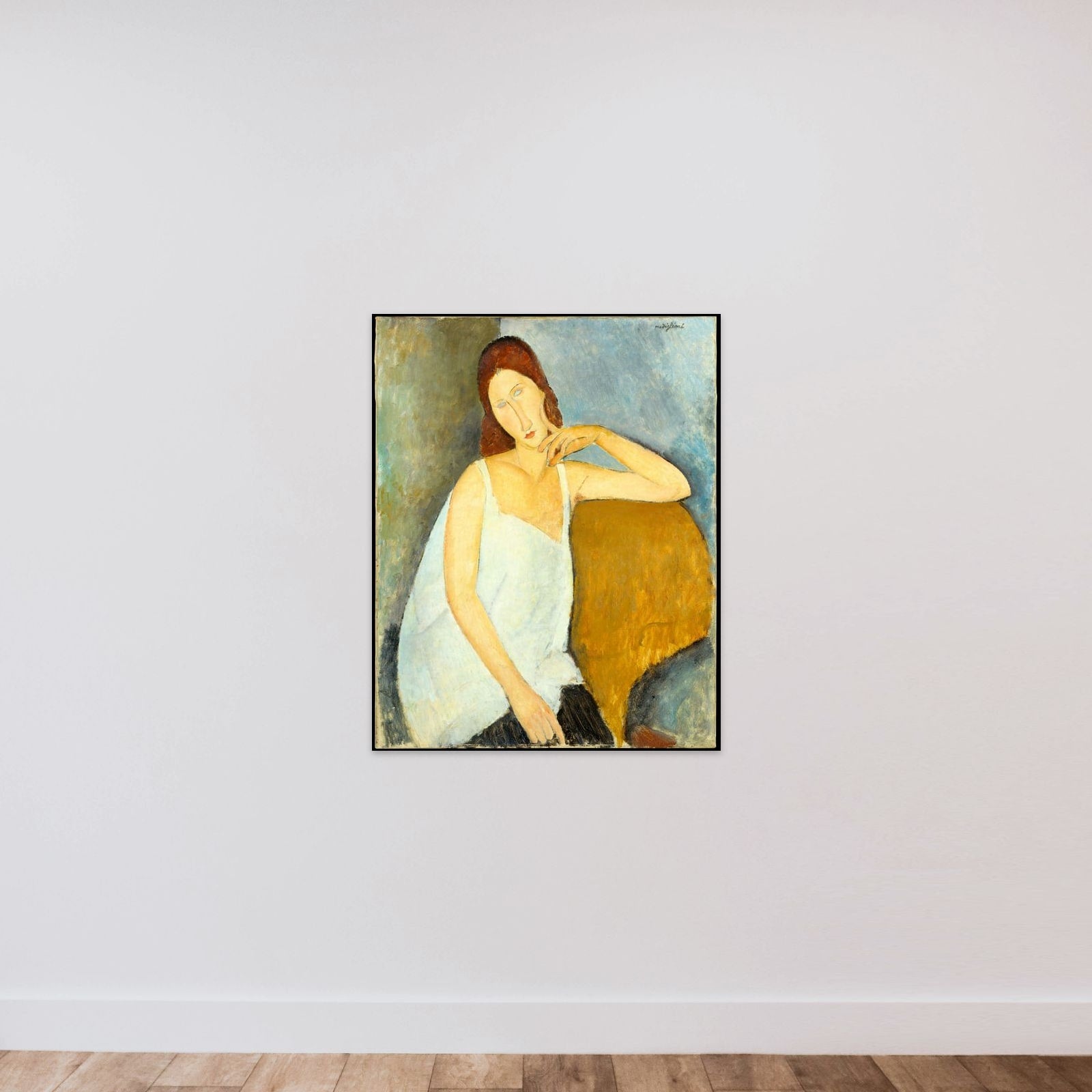 Jeanne Hébuterne unframed — shown to scale