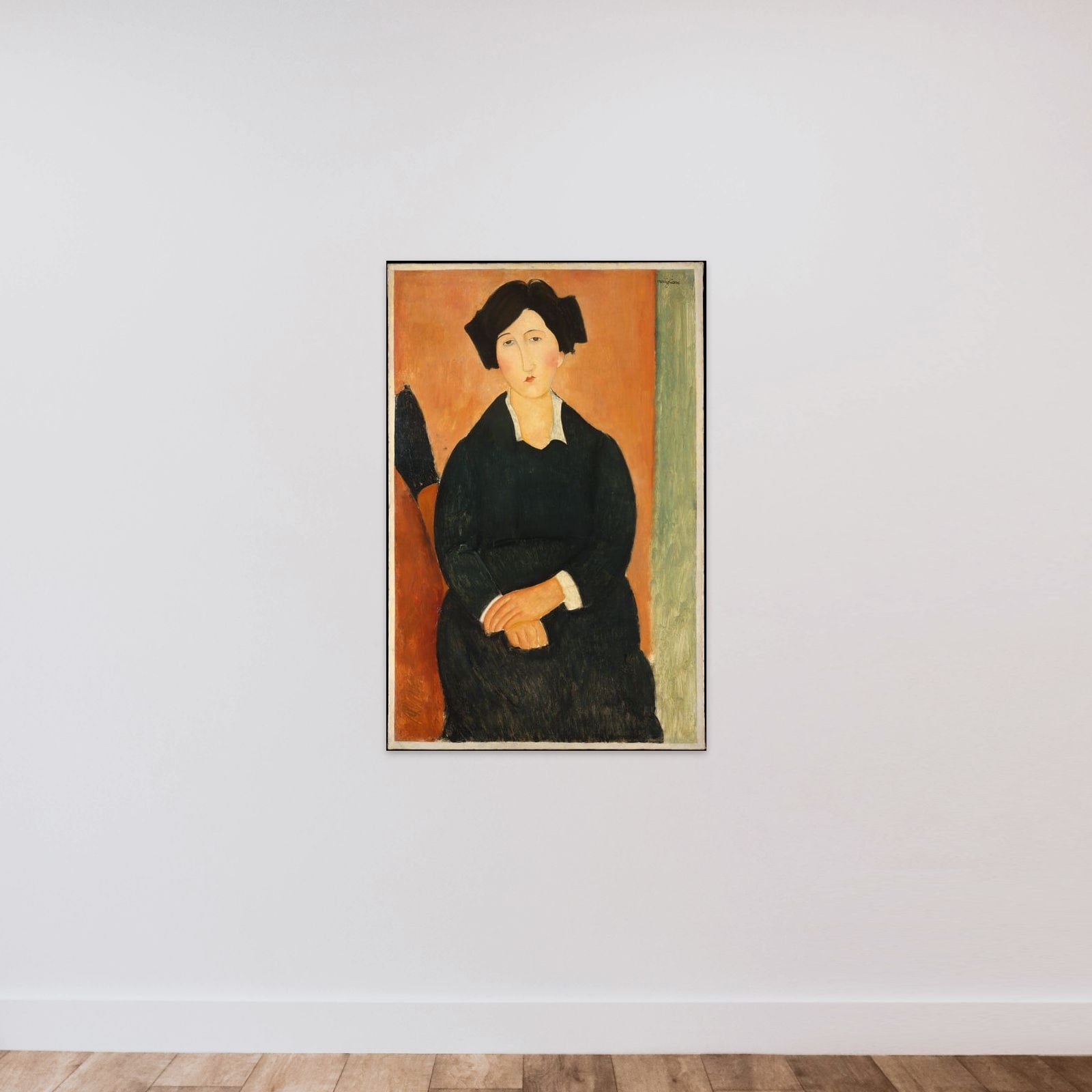 The Italian Woman unframed — shown to scale