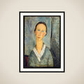 Girl in a Sailor's Blouse framed