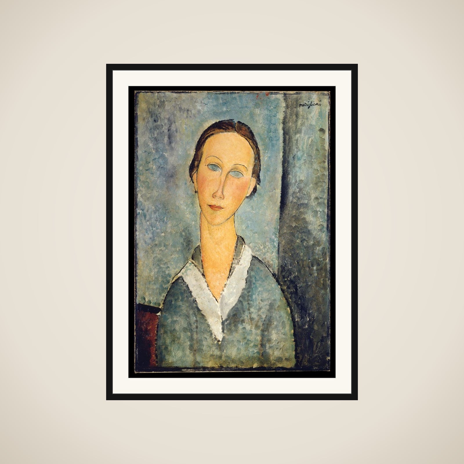 Girl in a Sailor's Blouse framed