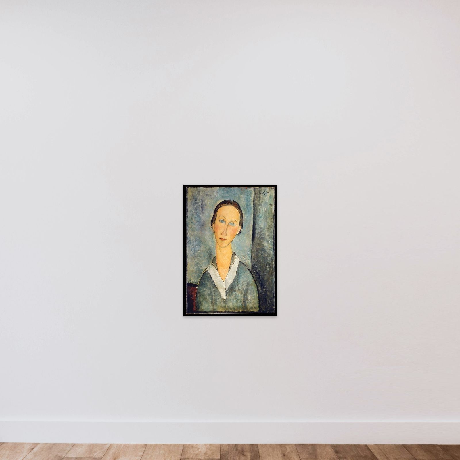 Girl in a Sailor's Blouse unframed — shown to scale