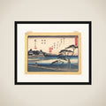 Clearing Weather at Awazu (Awazu seiran), from the series Eight Views of Ōmi (Ōmi hakkei) framed
