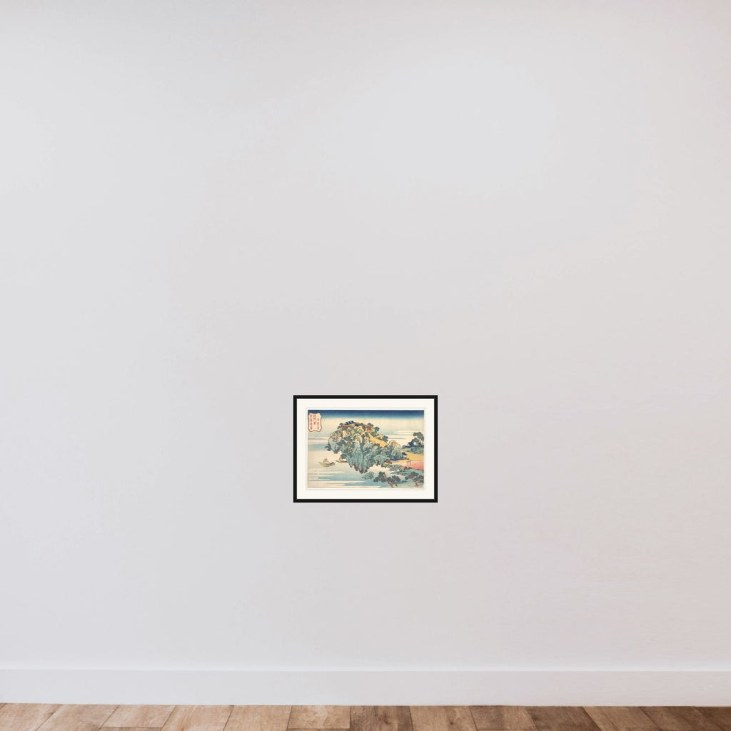 Evening Glow at Jungai (Jungai sekishō), from the series Eight Views of the Ryūkyū Islands (Ryūkyū hakkei) framed — shown to scale