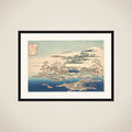 Pines and Waves at Ryūtō (Ryūtō shōtō), from the series Eight Views of the Ryūkyū Islands (Ryūkyū hakkei) framed