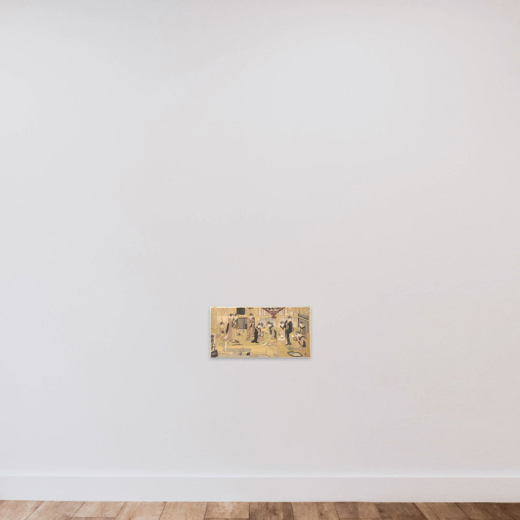 The Mieidō Fan Shop unframed — shown to scale