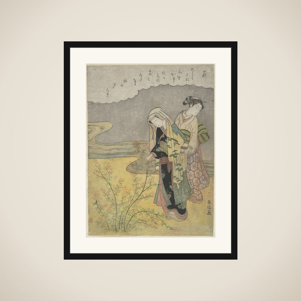 The Bush Clover (Hagi) framed