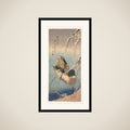 A Wild Duck near a Snow-laden Shore framed