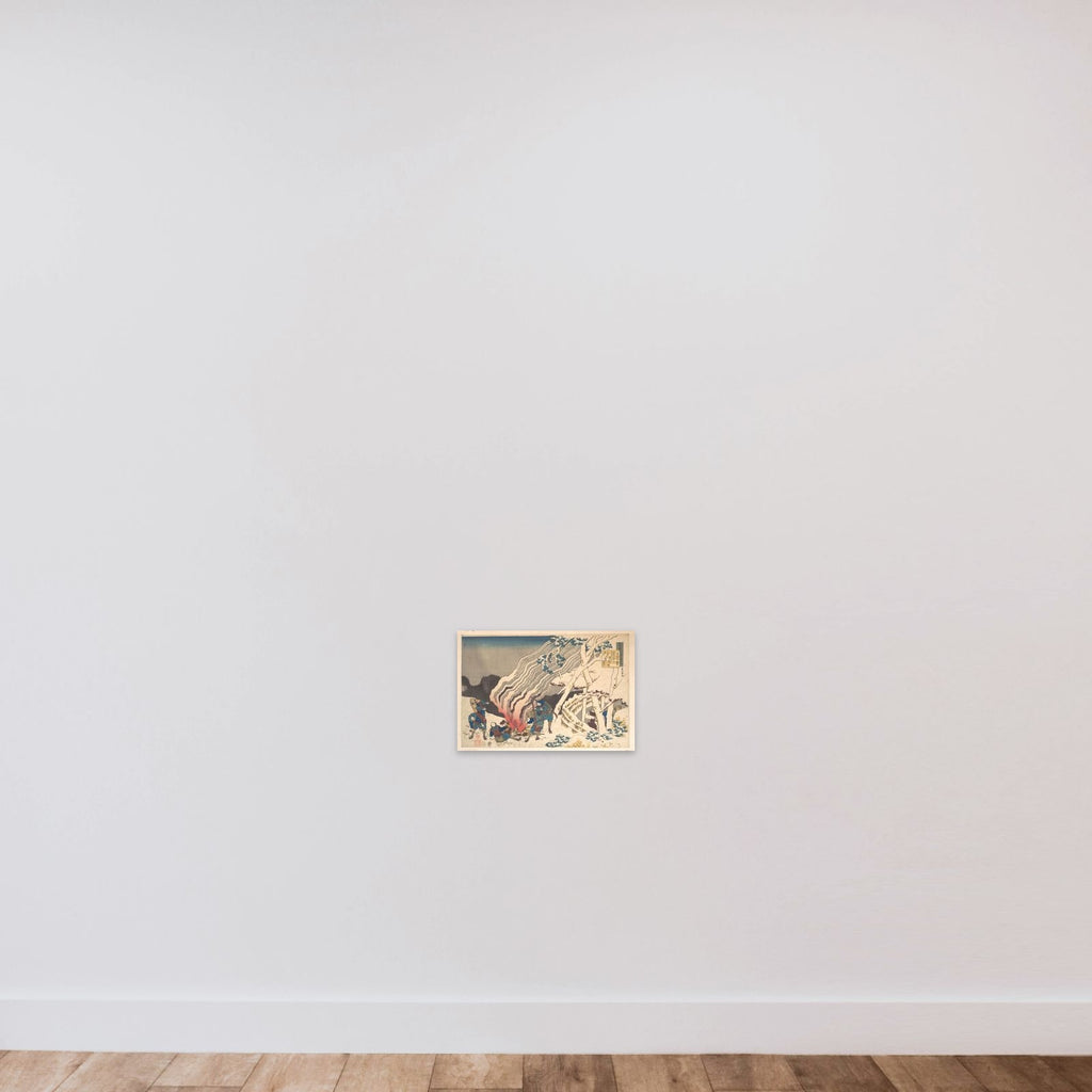 Poem by Minamoto no Muneyuki Ason, from the series One Hundred Poems Explained by the Nurse (Hyakunin isshu uba ga etoki) unframed — shown to scale
