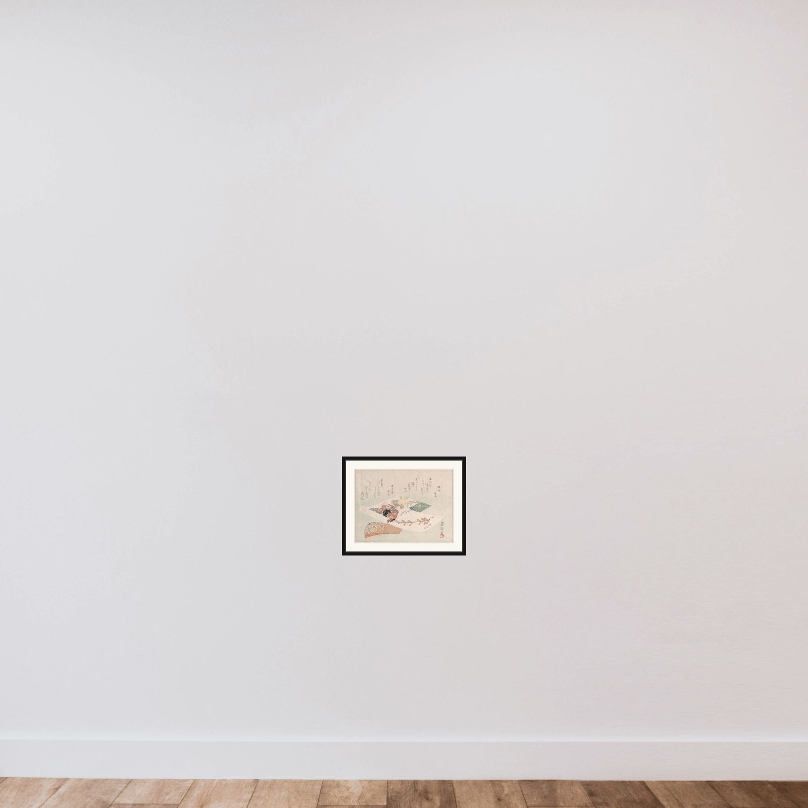 Representation of the Dance-Play "Dōjōji" framed — shown to scale