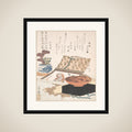 Kakemono of Monkey, Wine Cup and Potted Plants framed