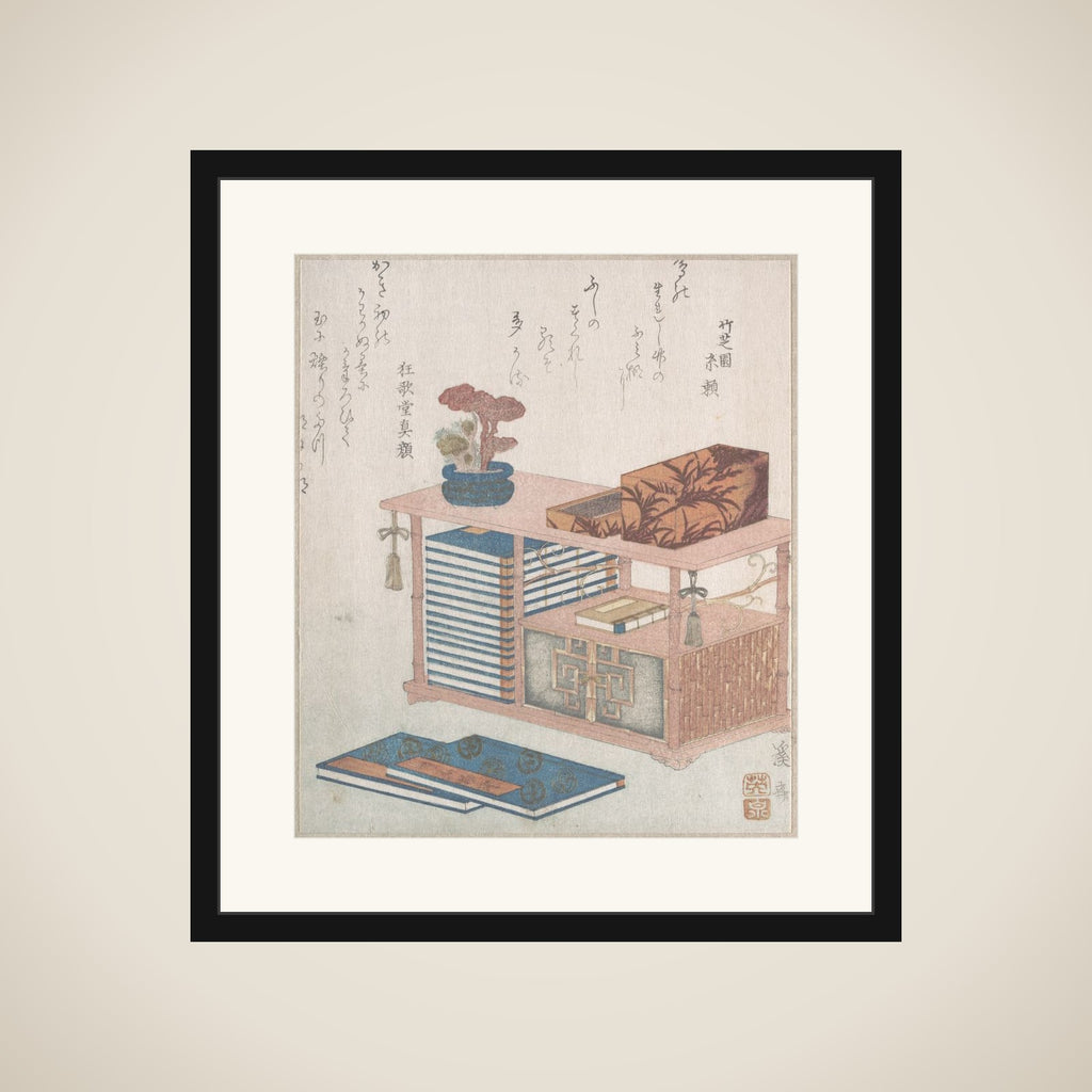 Books and a Bookcase framed