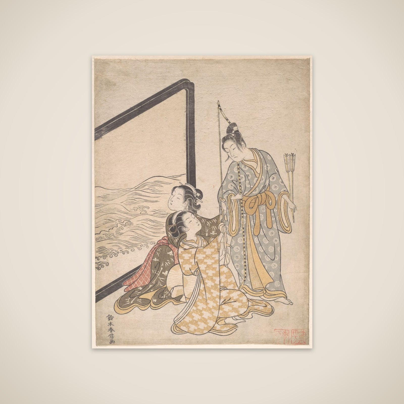Parody of Minamoto no Tametomo unframed print