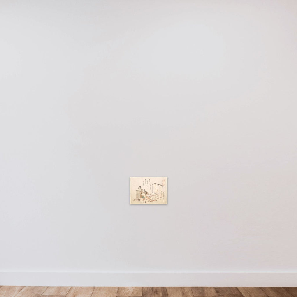 The Weaving Factory unframed — shown to scale