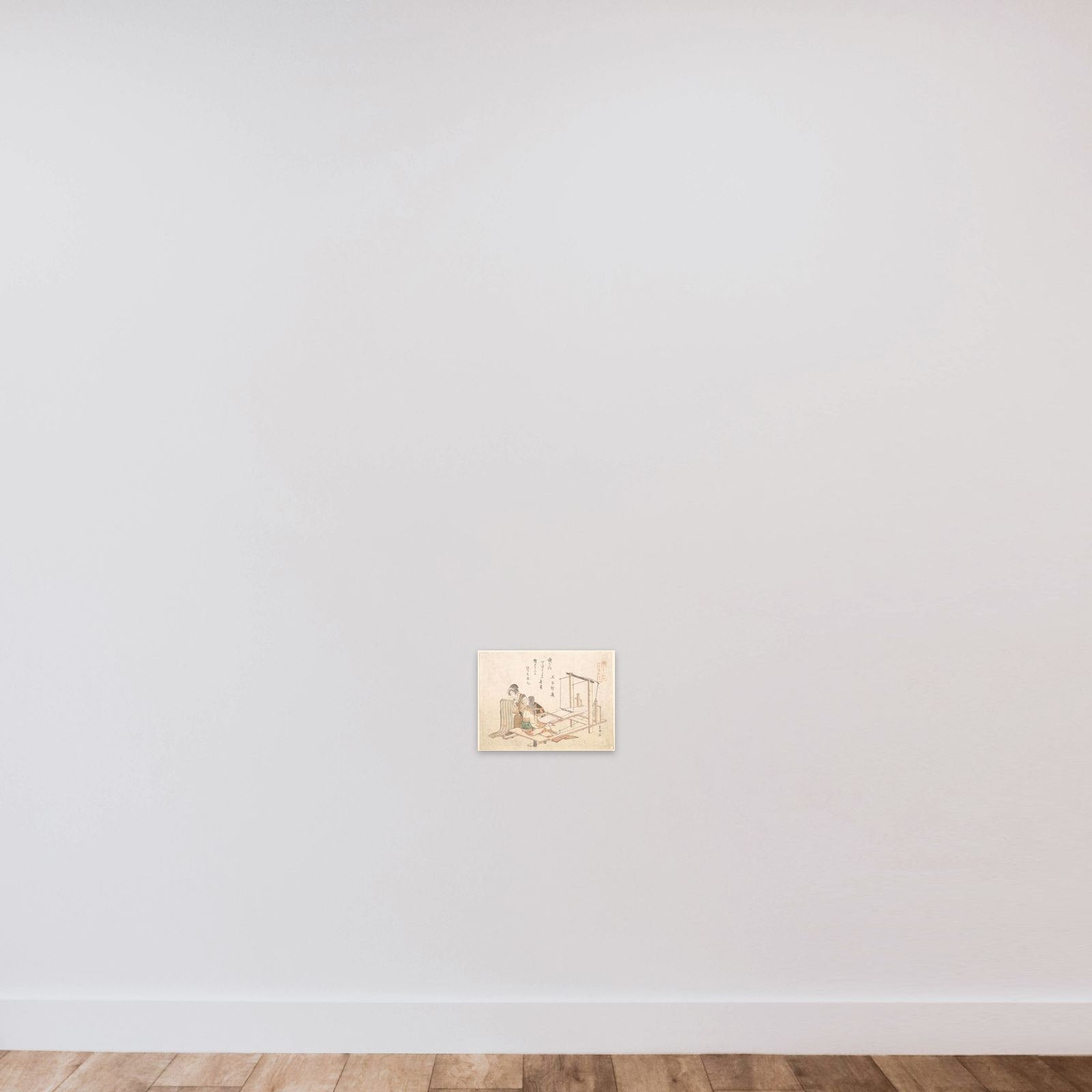 The Weaving Factory unframed — shown to scale
