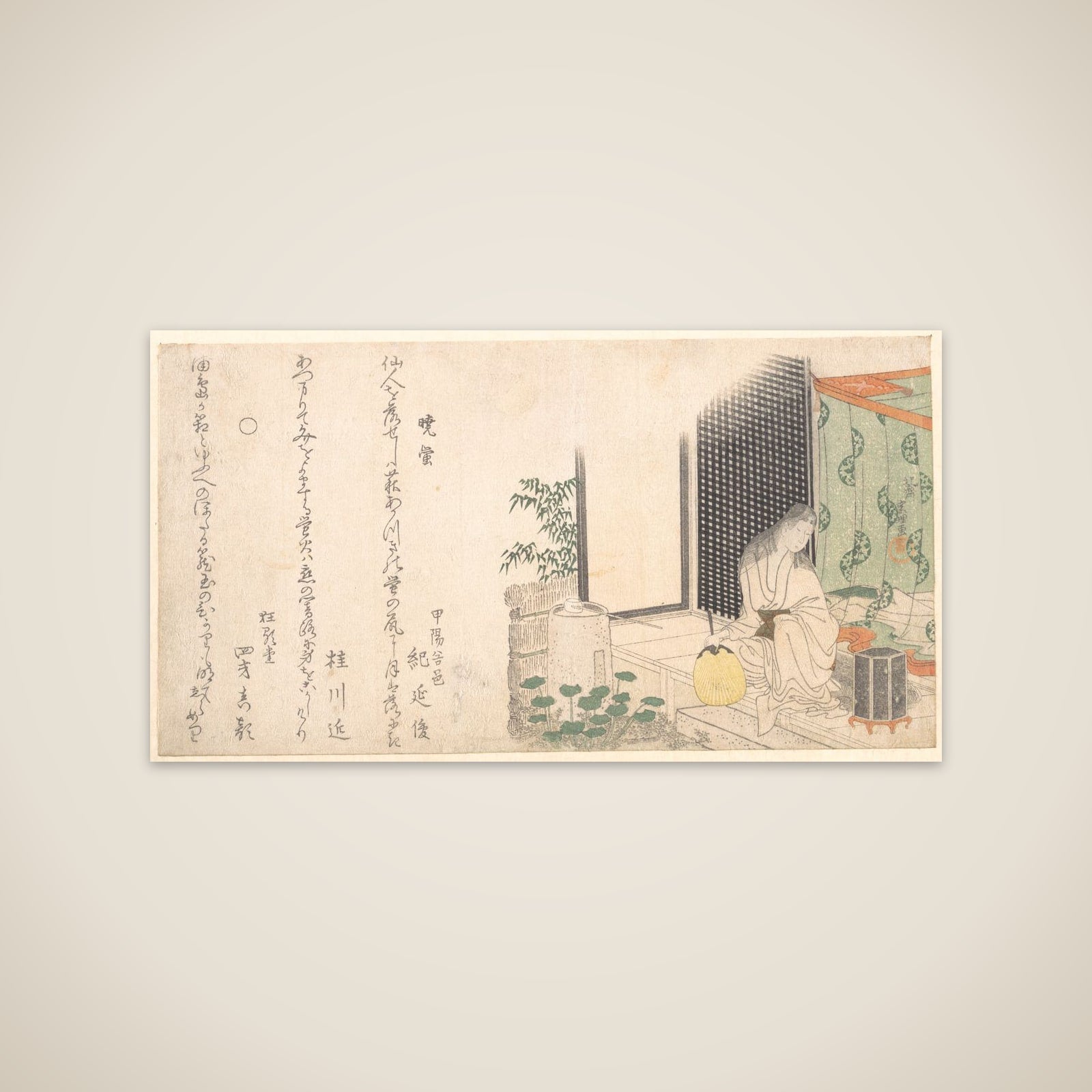 Cage of Fireflies at Dawn in Summer unframed print