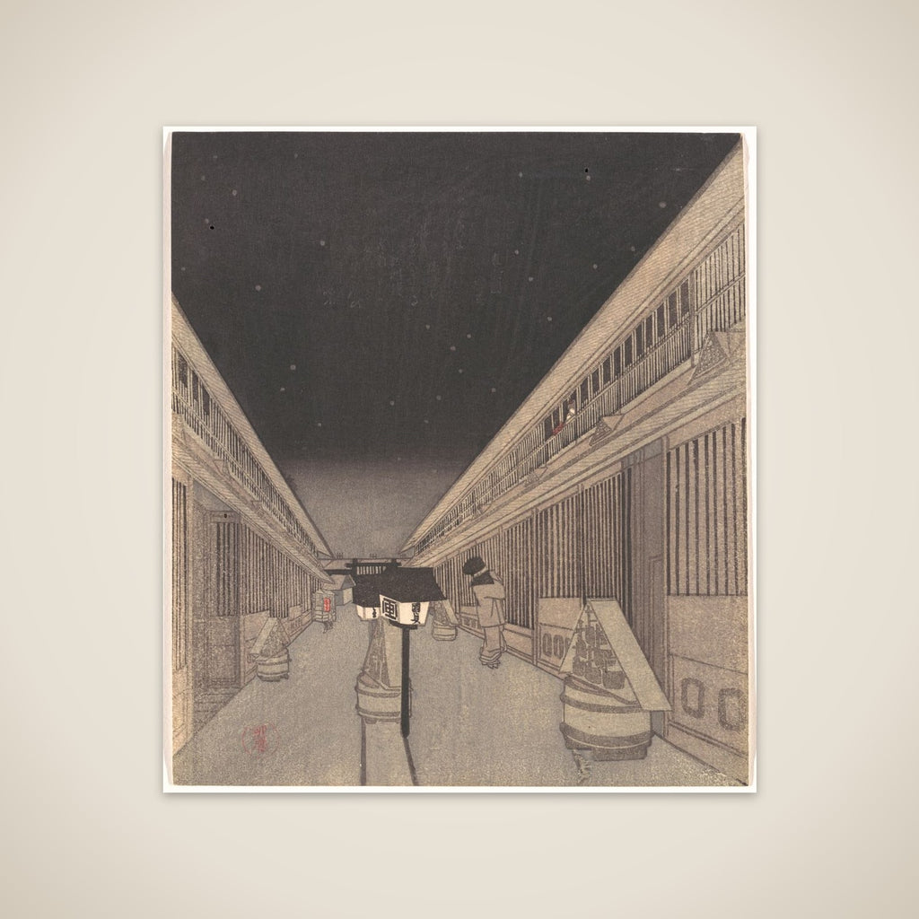 Main Street of the Yoshiwara on a Starlight Night unframed print