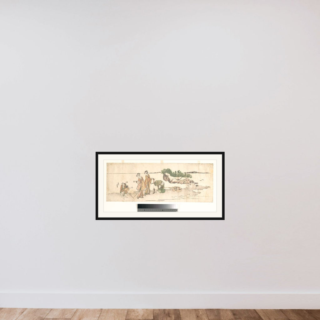 Women in a Landscape framed — shown to scale