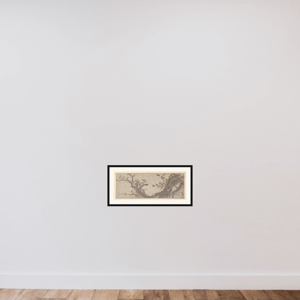 Ancient Plum Tree in Bloom framed — shown to scale